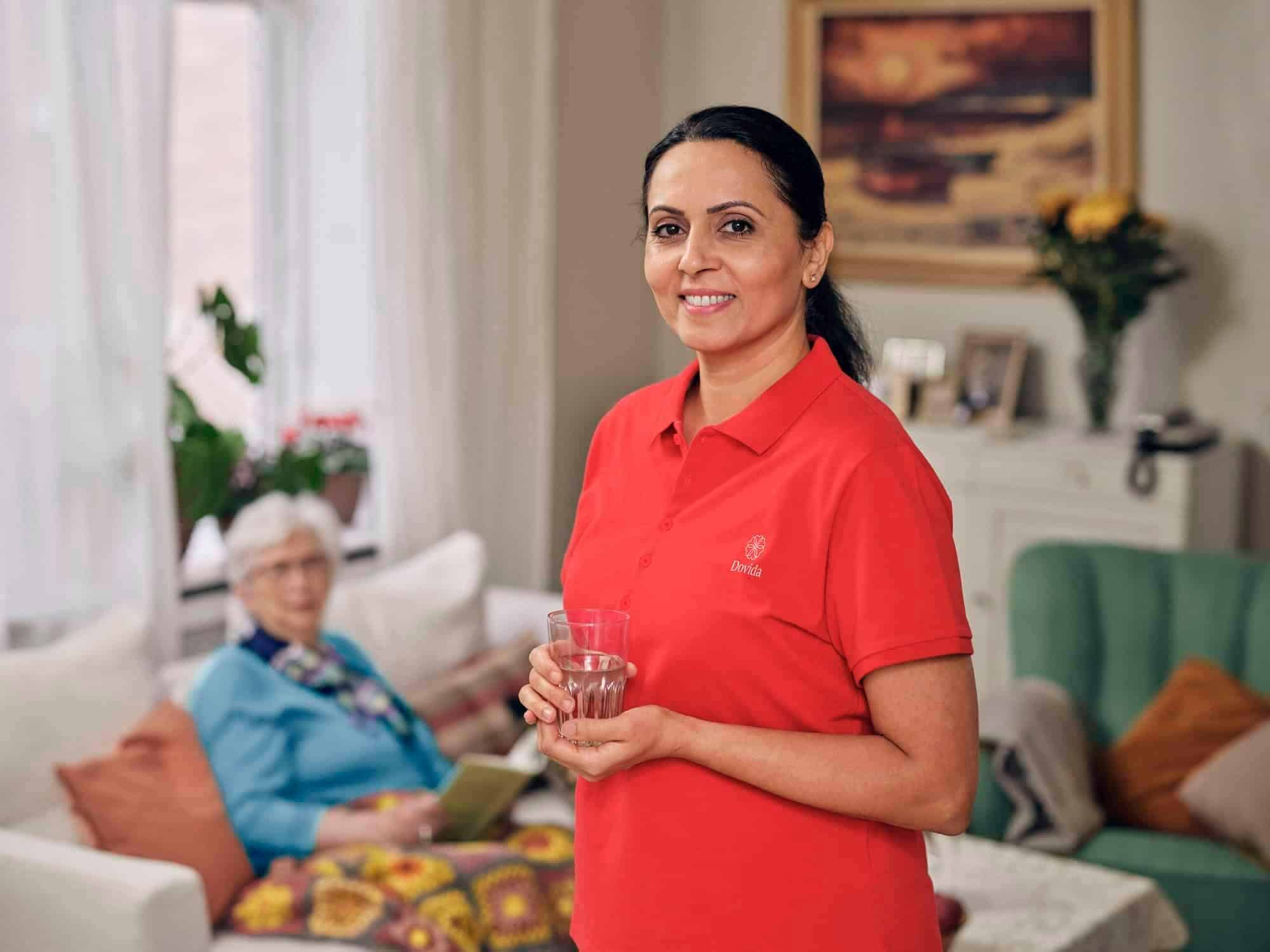 caregiver posing for the photo